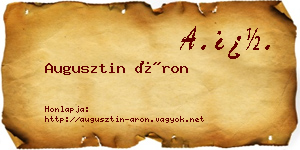 Augusztin Áron névjegykártya