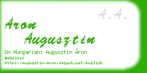 aron augusztin business card